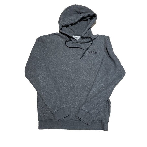 Adidas Men's Essentials Pullover Sweatshirt Hoodie Size Small Gray FM0212 - Picture 1 of 11